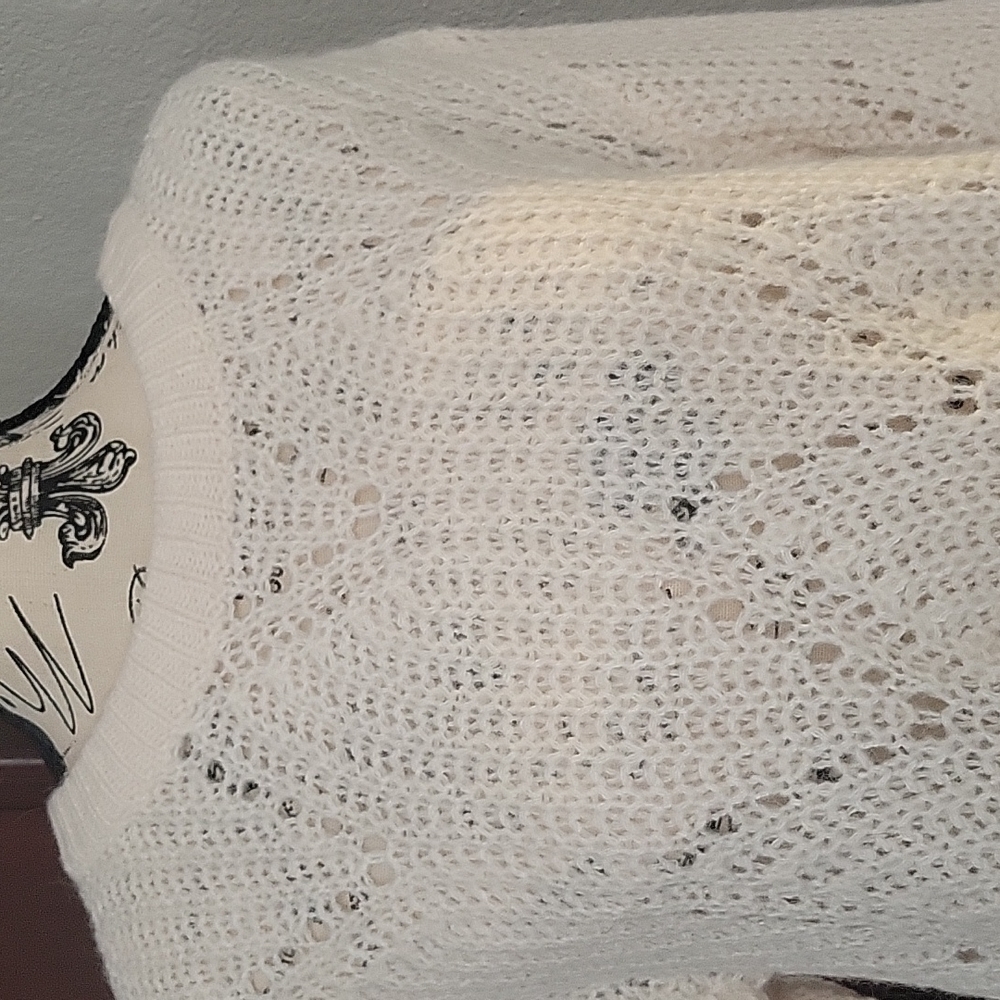 ABERCROMBIE open weave crewneck sweater size extra large - Picture 2 of 5